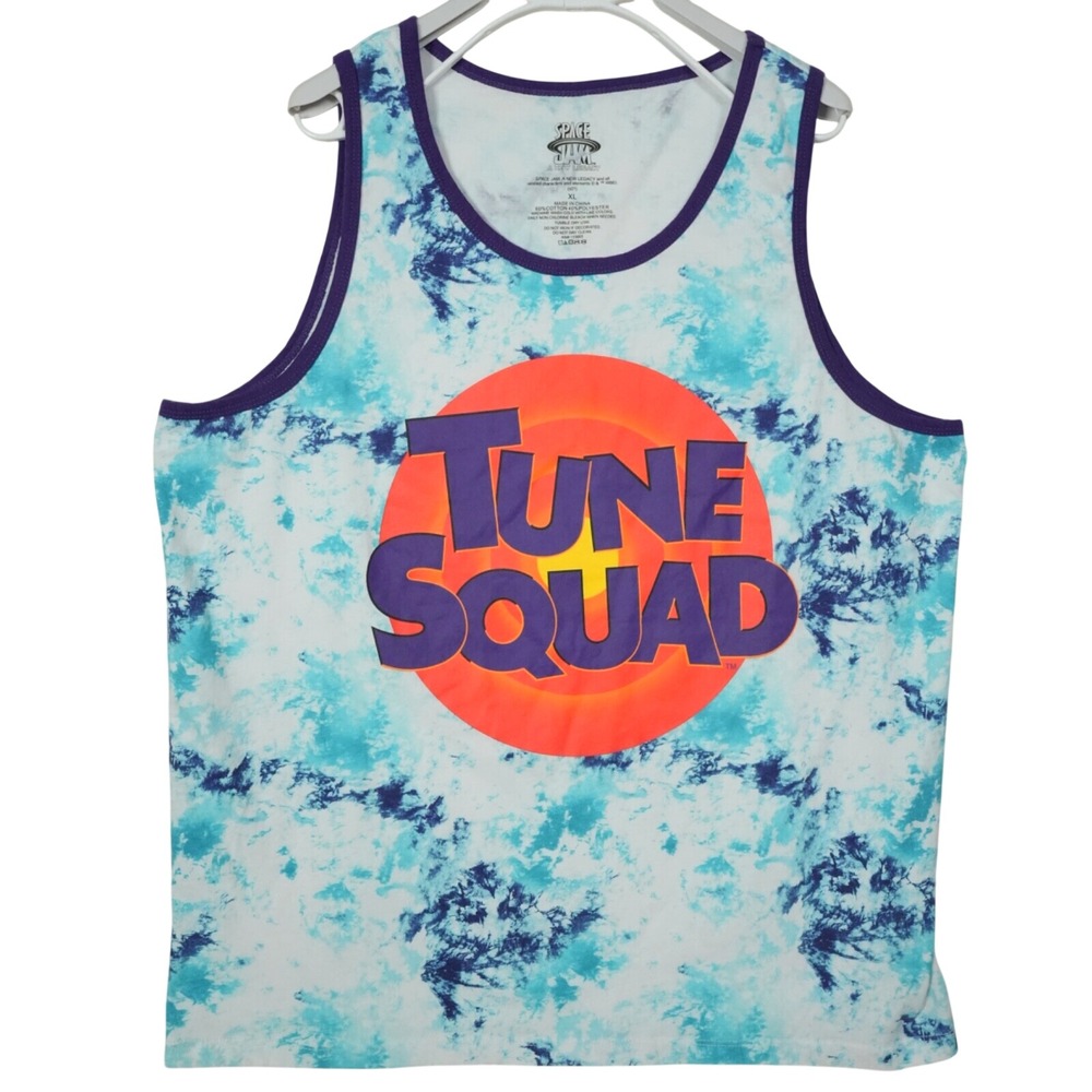 Space Jam A New Legacy Tune Squad Tie Dye Tank Top Mens XL Blue White Purple
